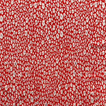 Abstract Floral Lyocell Fabric in Red