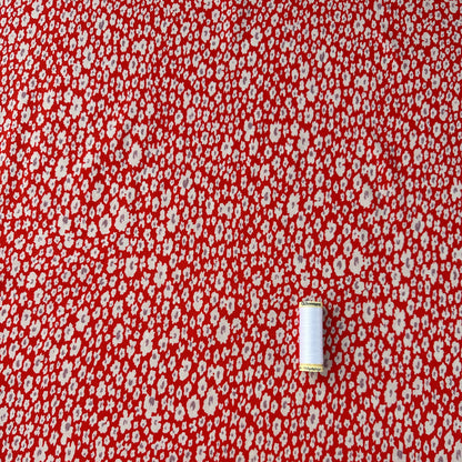 Abstract Floral Lyocell Fabric in Red