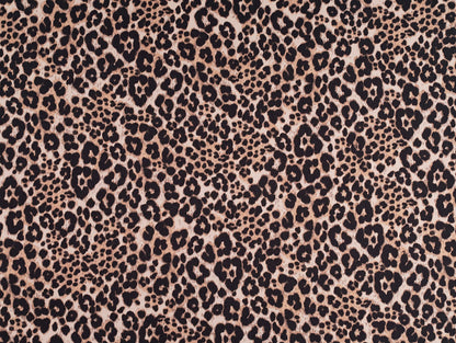 Ace Animal Print Denim Fabric in Brown - Fabric Godmother