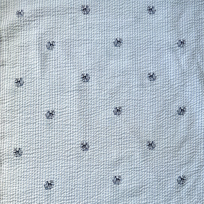 Anchor and Dog Cotton Seersucker Fabric (Ex Designer)