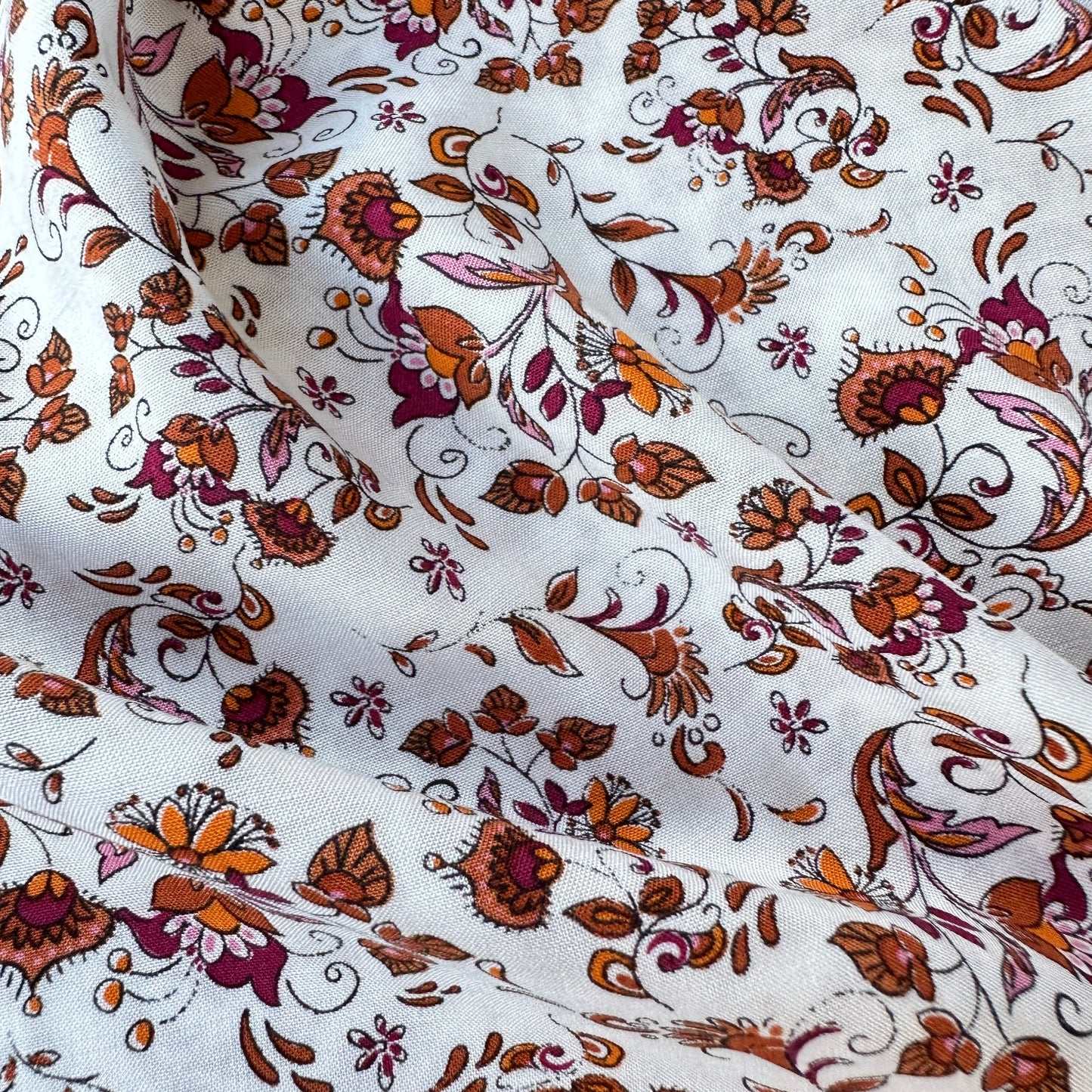 Autumn Ditsy Floral Viscose Fabric