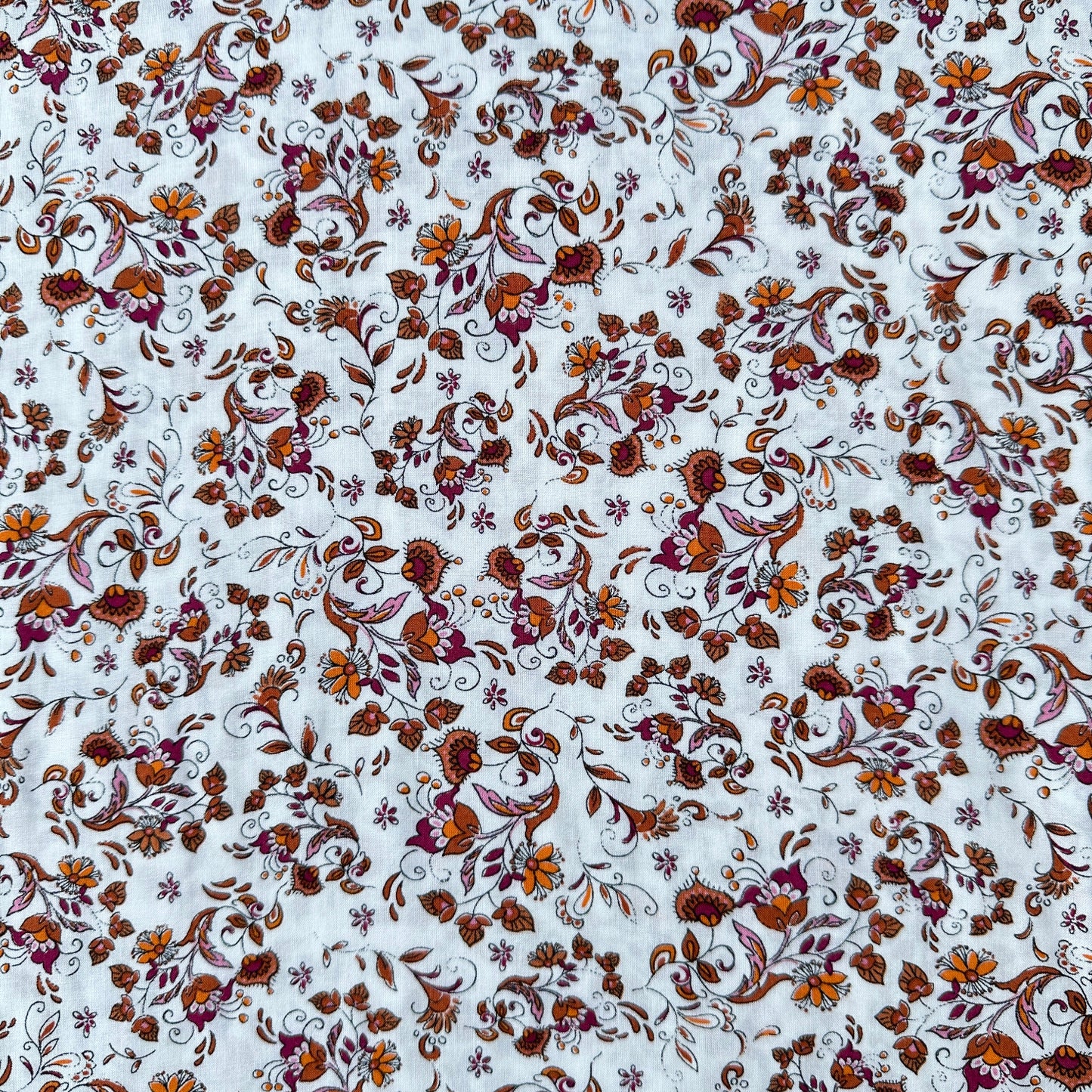 Autumn Ditsy Floral Viscose Fabric