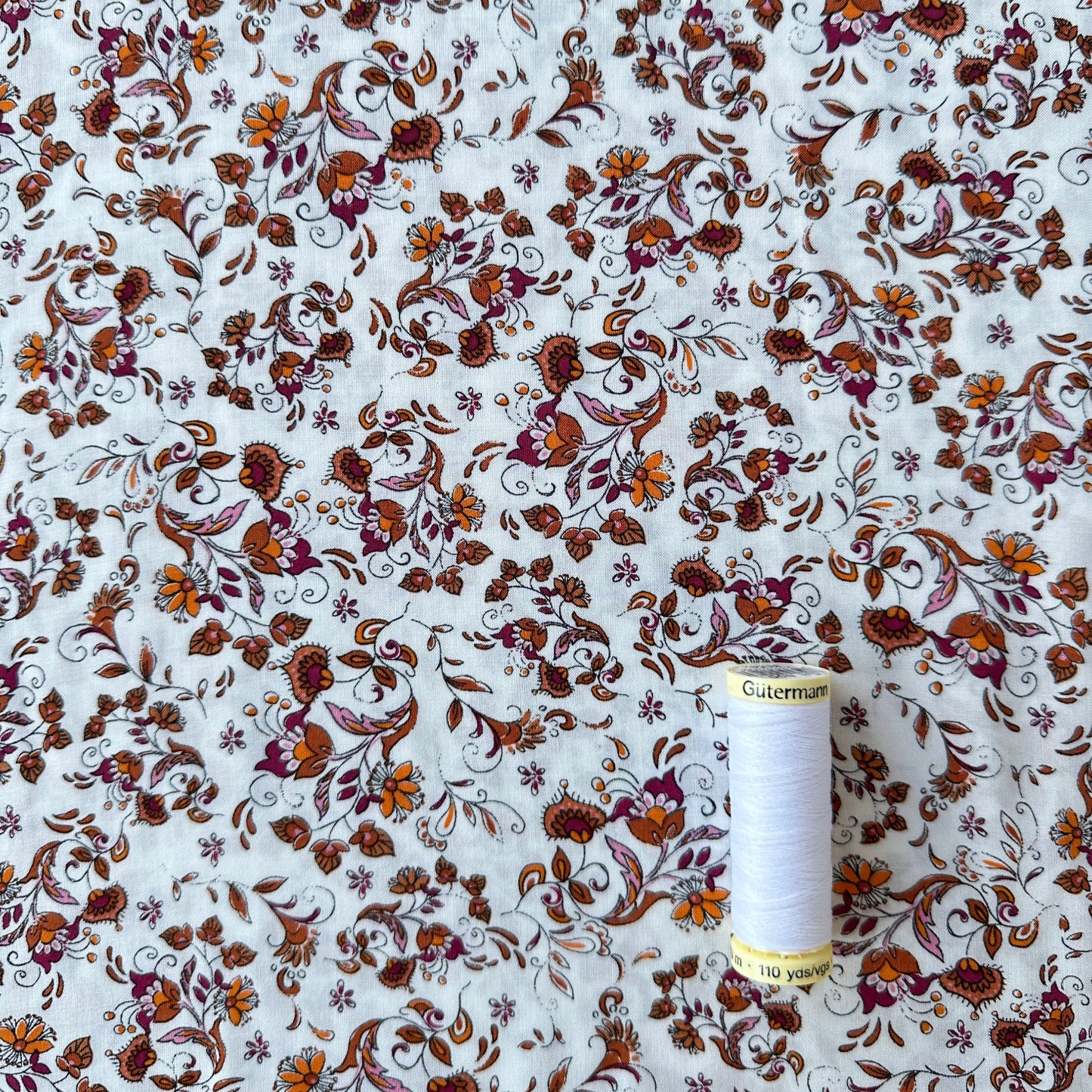 Autumn Ditsy Floral Viscose Fabric