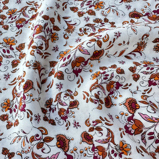 Autumn Ditsy Floral Viscose Fabric