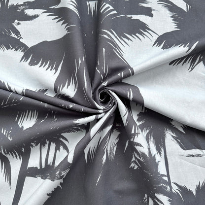 Palm Tree Cotton and Linen Blend Fabric (Ex Designer)