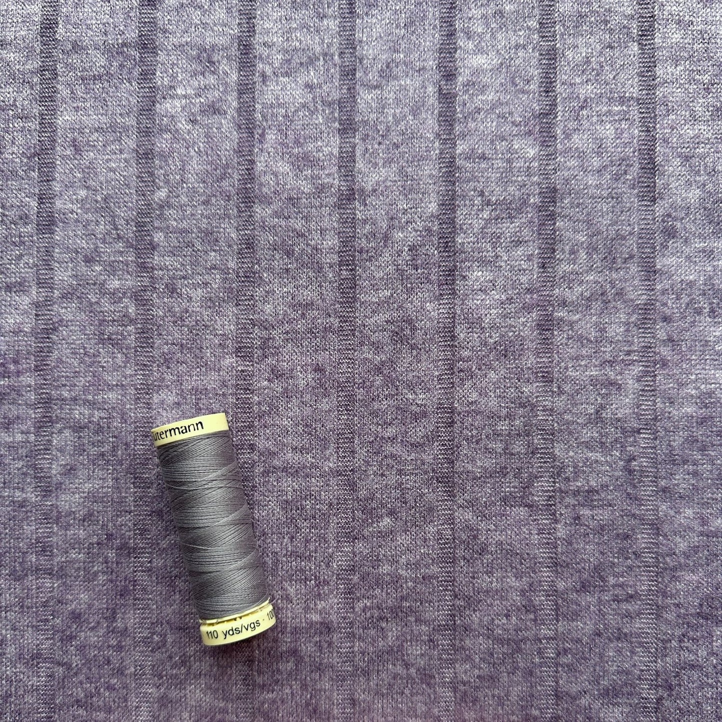 Viscose Blend Wide Rib Knit Fabric in Heather Melange