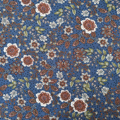 Bella Viscose Twill Fabric in Blue