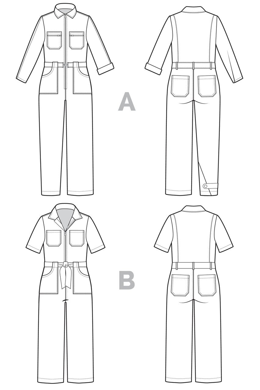 Blanca Flight Suit Sewing Pattern by Closet Core Patterns