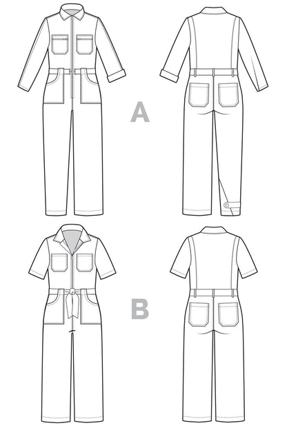 Blanca Flight Suit Sewing Pattern by Closet Core Patterns