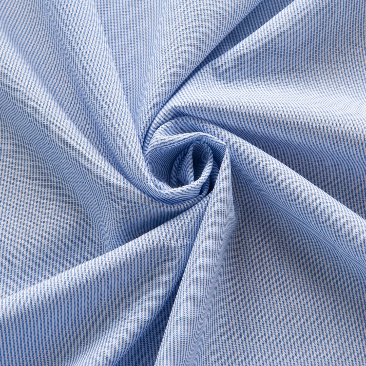 Blue and White Striped Cotton - 40cm
