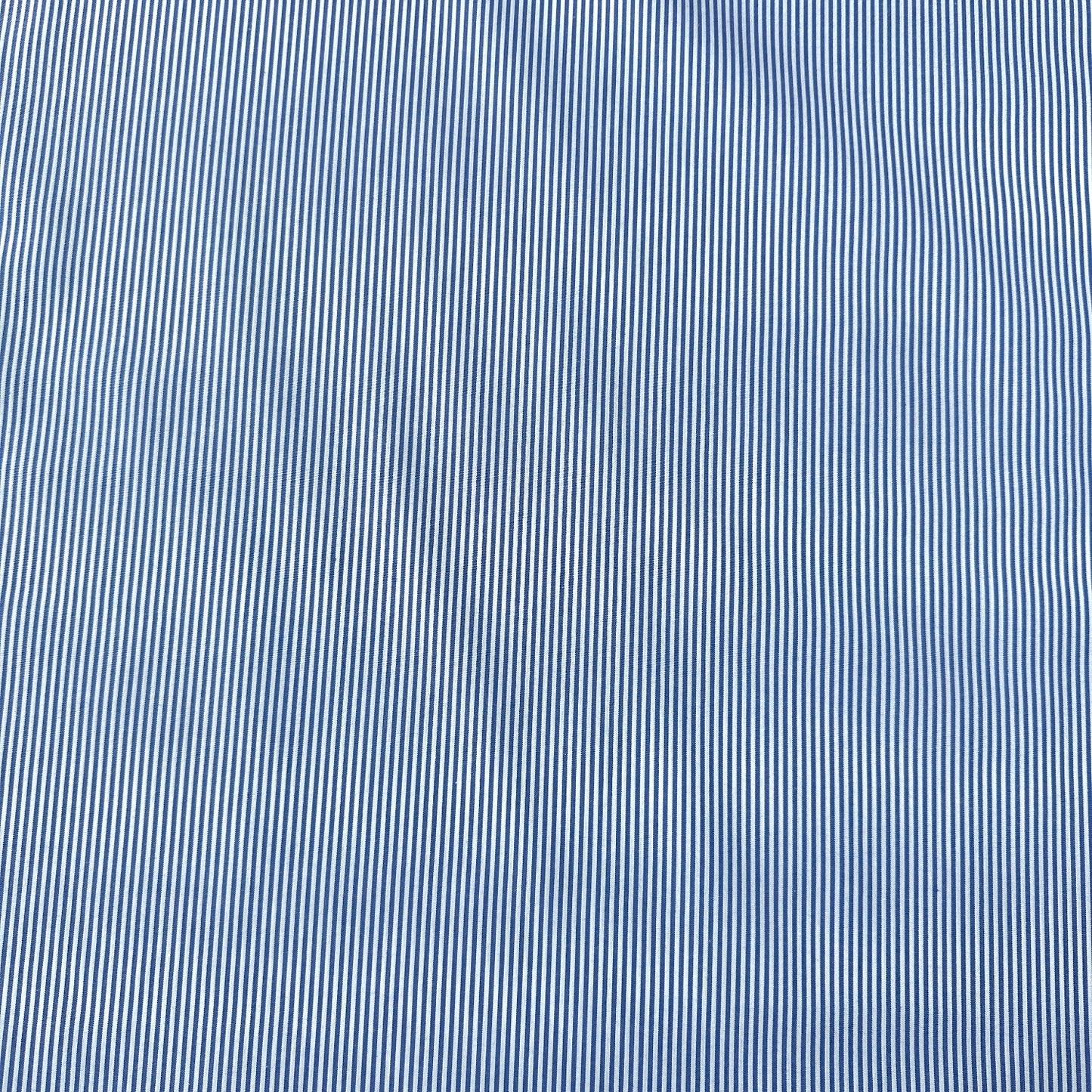 Blue and White Striped Cotton Fabric (Ex Designer)