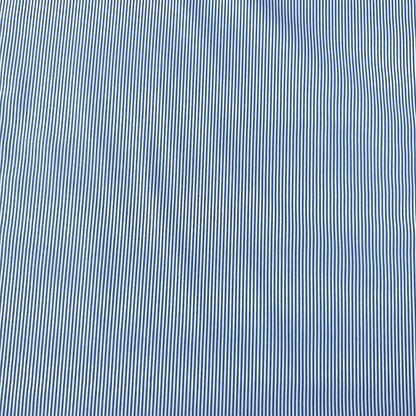 Blue and White Striped Cotton Fabric (Ex Designer)