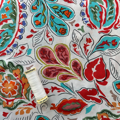 Boho Paisley Viscose Fabric