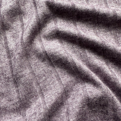 Viscose Blend Wide Rib Knit Fabric in Heather Melange