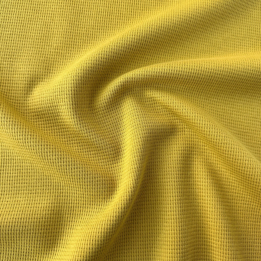 Chartreuse Waffle Knit Cotton Fabric