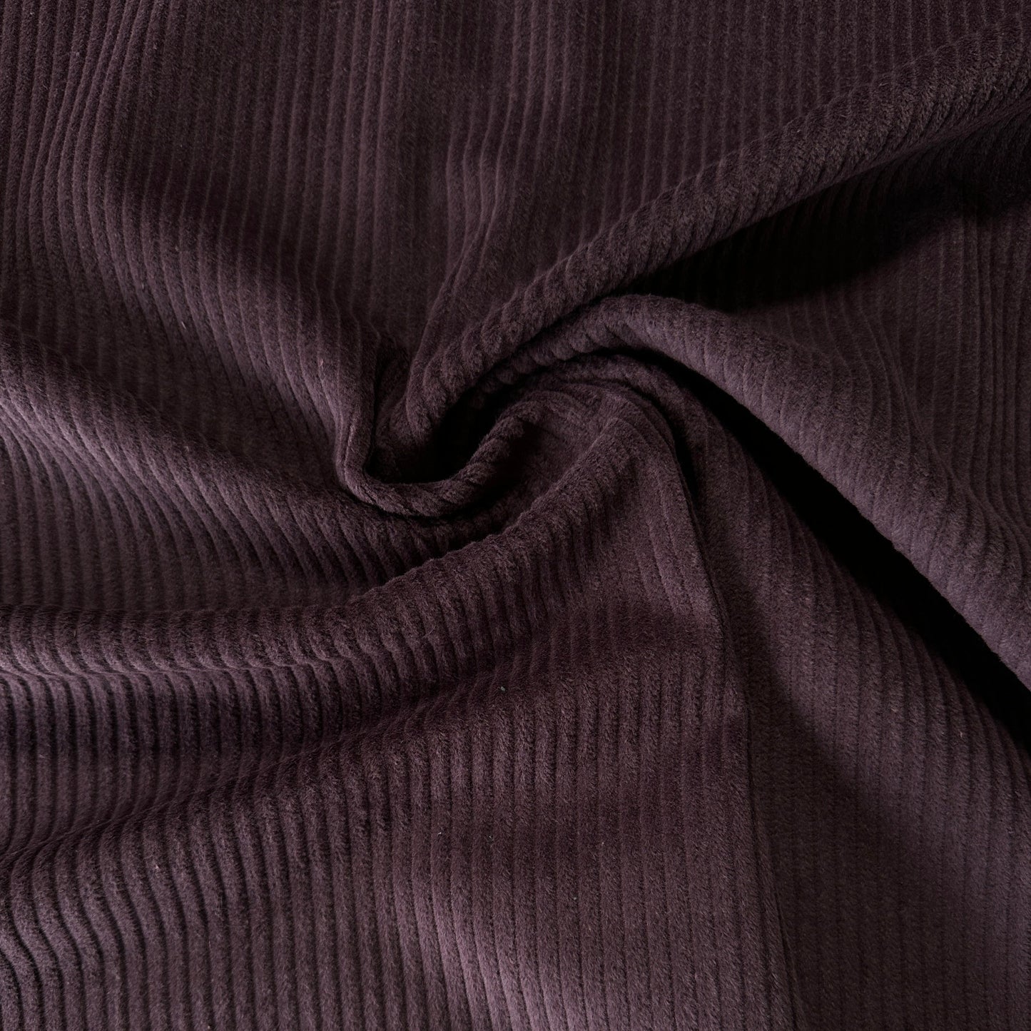 Jumbo Cotton Corduroy Fabric in Aubergine