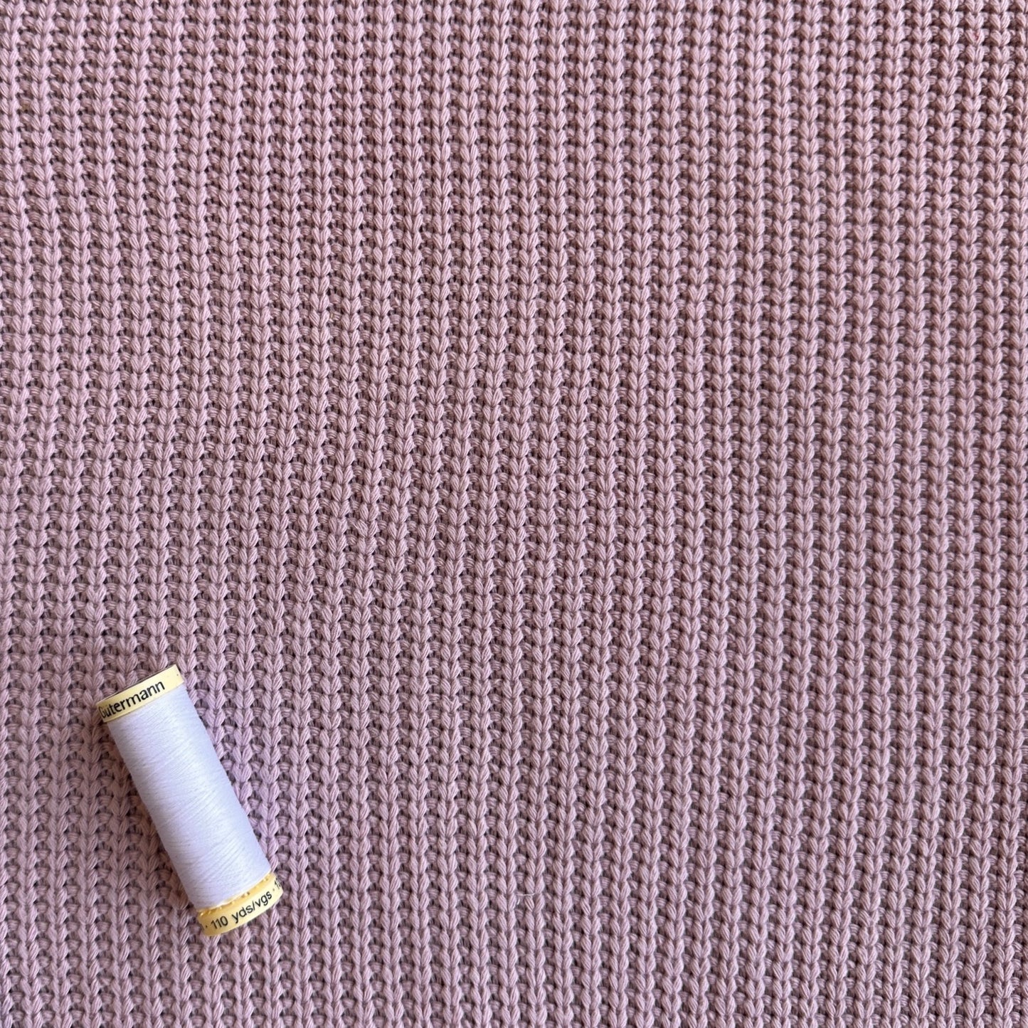 Chunky Fisherman Style Knit Fabric in Old Rose
