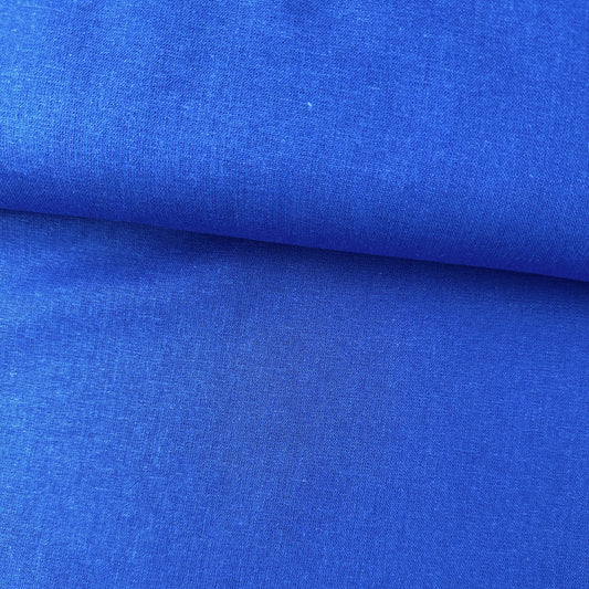 Cobalt Blue Viscose Linen Fabric