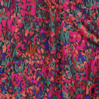 Colourful Garden Lenzing™️ EcoVero™️ Viscose Fabric in Dark Green - Nerida Hansen - 2.7m Piece