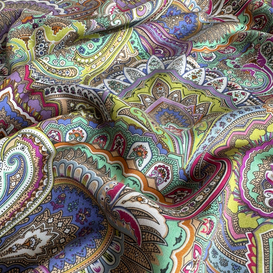 Colourful Paisley Viscose Fabric - 1.7m Piece