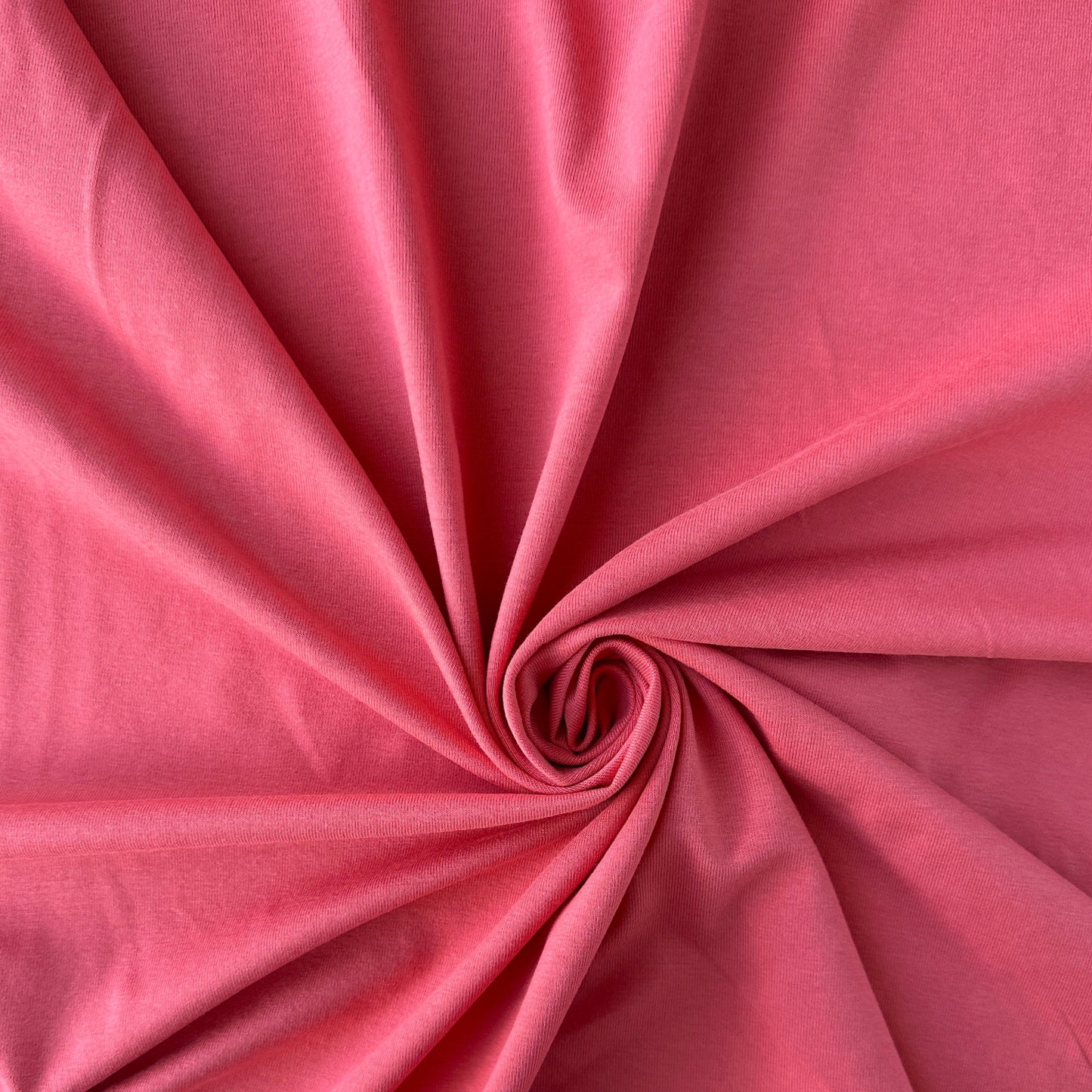 Coral Pink Organic Cotton Jersey Fabric