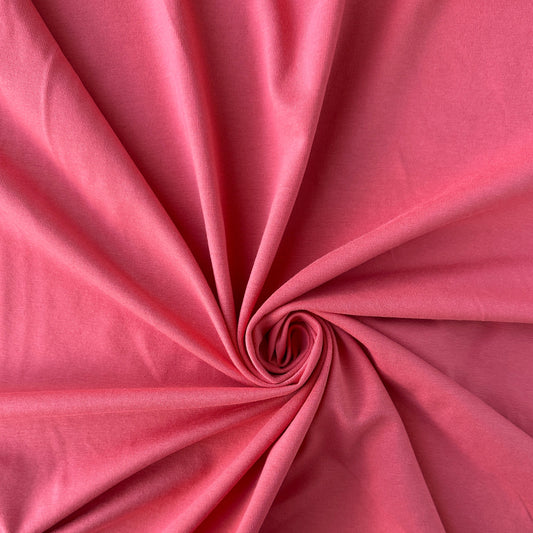 Coral Pink Organic Cotton Jersey Fabric