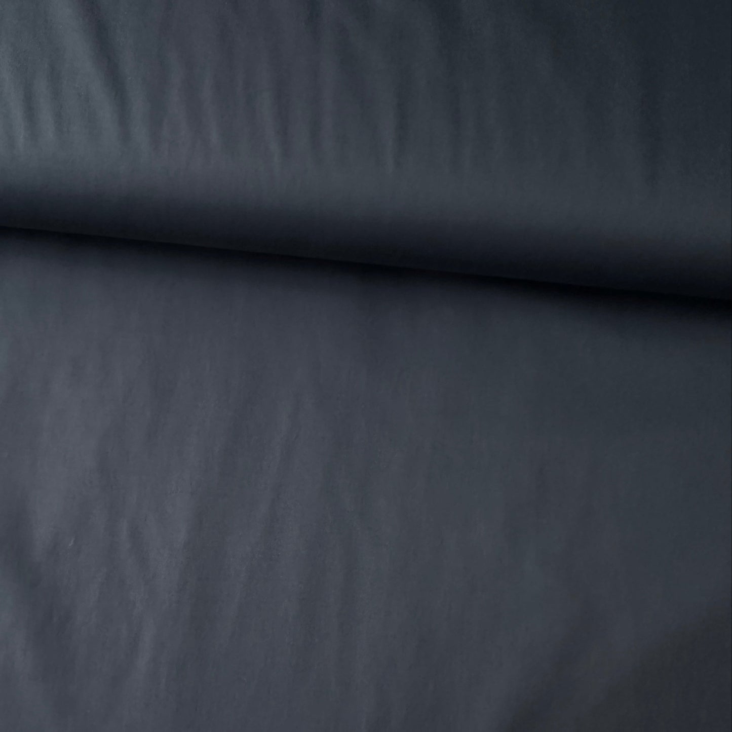 Cotton Blend Water Repellent Fabric in Dark Navy - Ex Barbour - 1.85m Piece