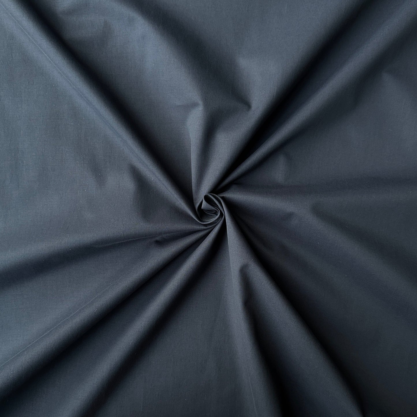 Cotton Blend Water Repellent Fabric in Dark Navy - Ex Barbour - 1.85m Piece