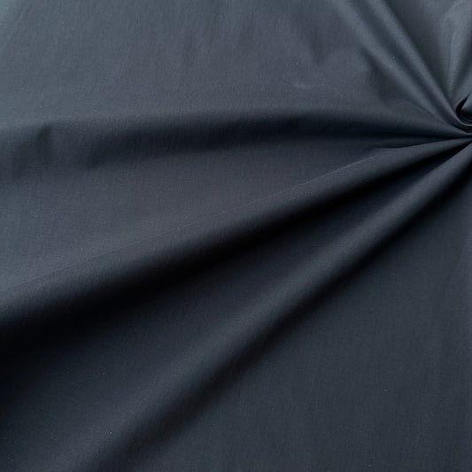 Cotton Blend Water Repellent Fabric in Dark Navy - Ex Barbour - 1.85m Piece