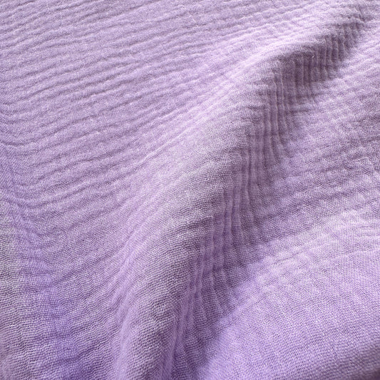 Cotton Double Gauze Fabric in Lilac