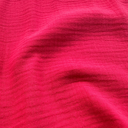 Cotton Double Gauze Fabric in Raspberry Pink