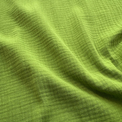 Cotton Double Gauze Fabric in Pistachio Green