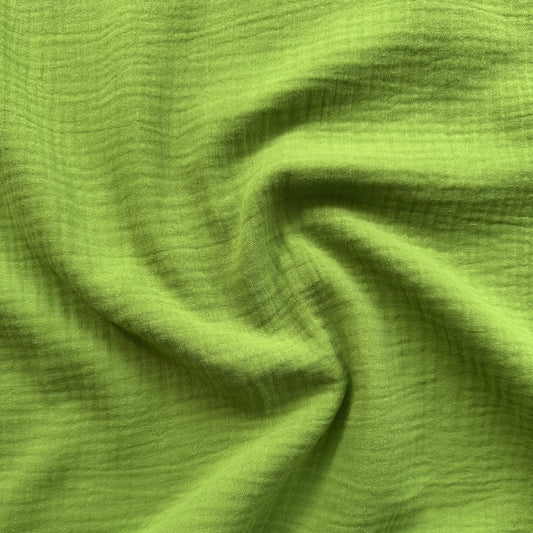 Cotton Double Gauze Fabric in Pistachio Green