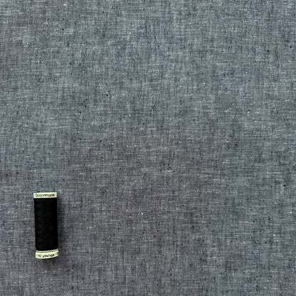 Cotton Linen Fabric in Grey Melange