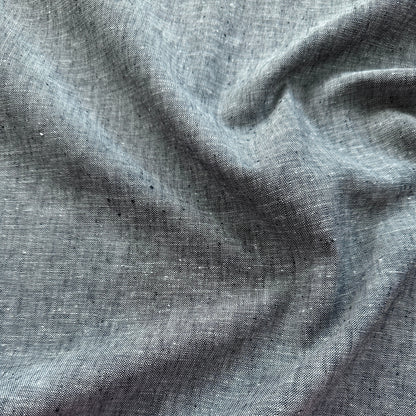 Cotton Linen Fabric in Grey Melange