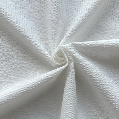 Cotton Seersucker Fabric in Off White