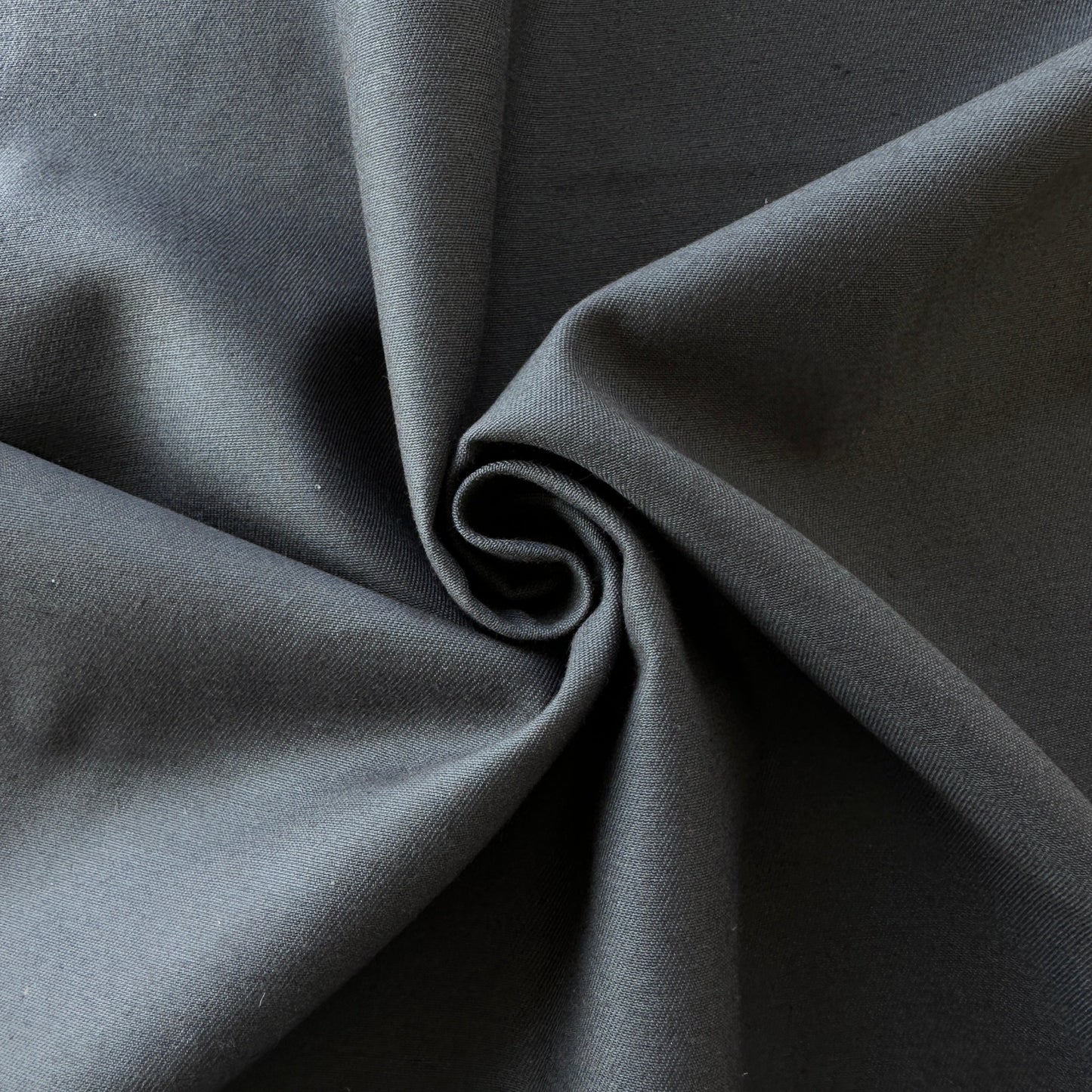 Cotton Twill Fabric in Dark Grey