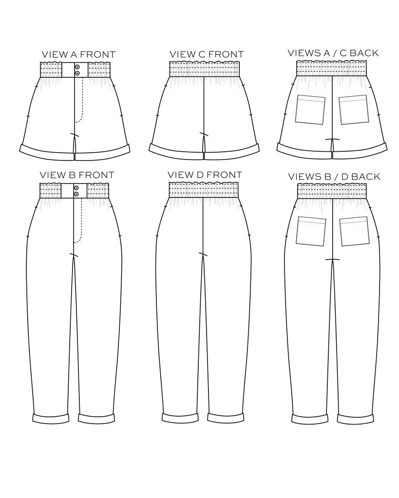 Dani Shorts & Pants Sewing Pattern - True Bias