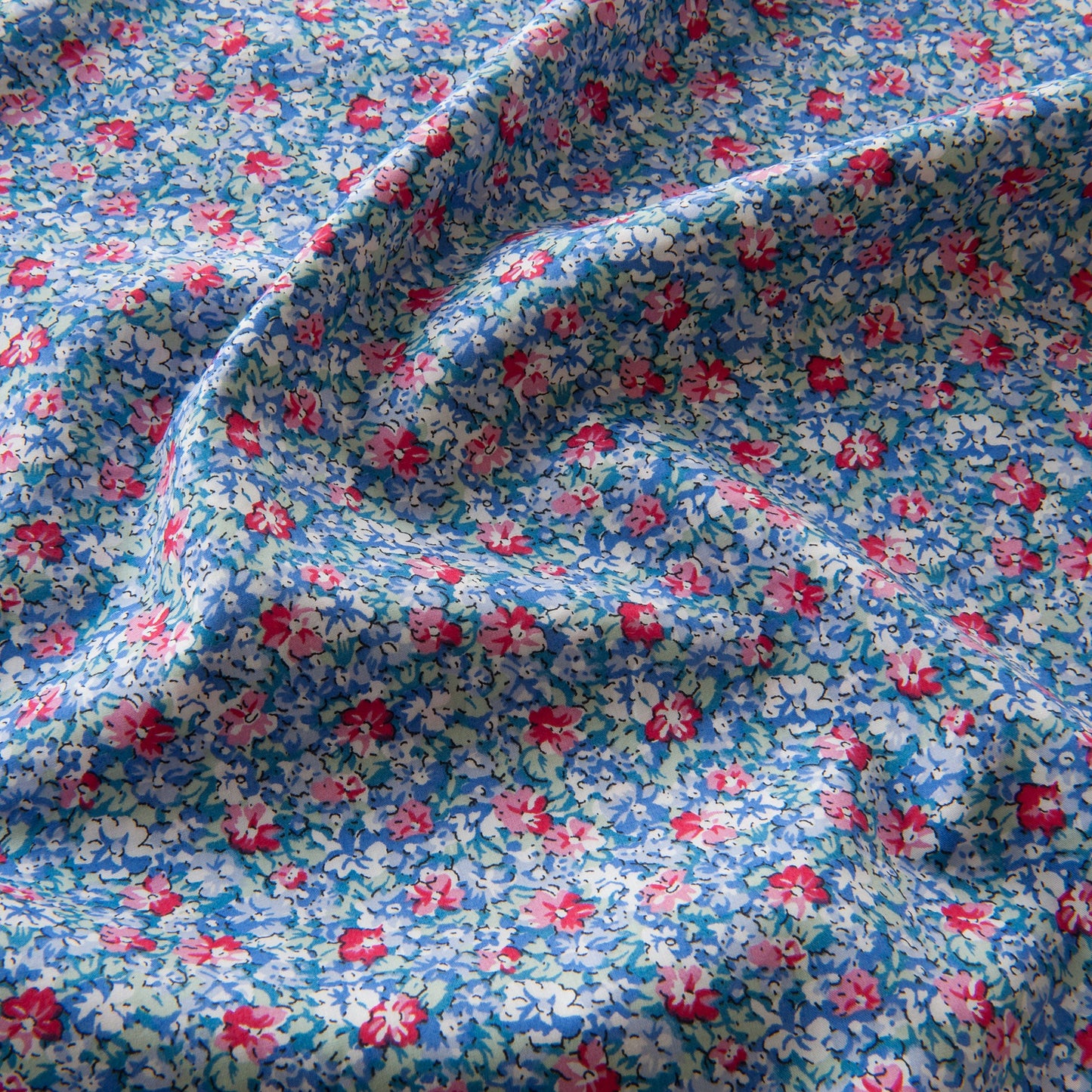 Deborah Pima Cotton Lawn Fabric in Blue - 65cm Piece