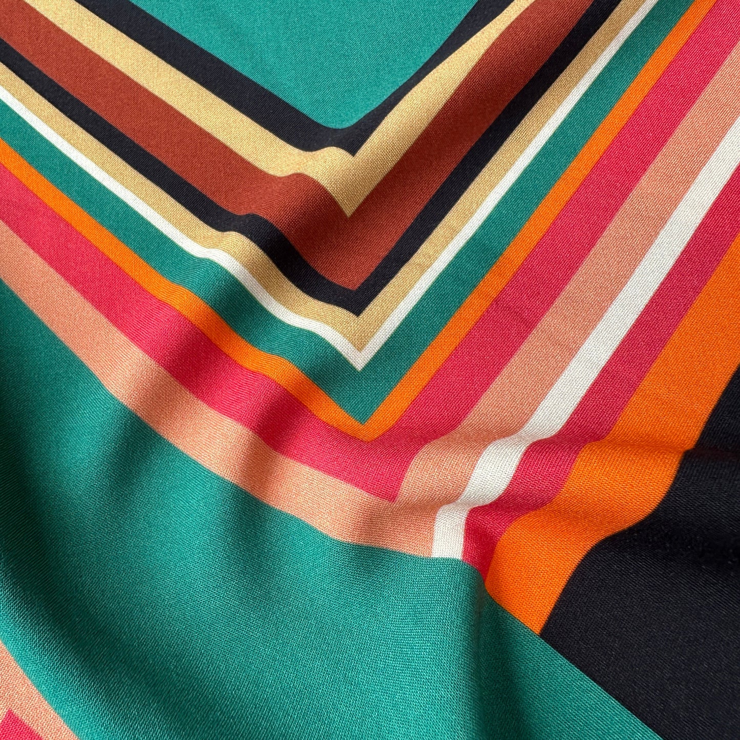 Diagonal Lines Viscose Fabric