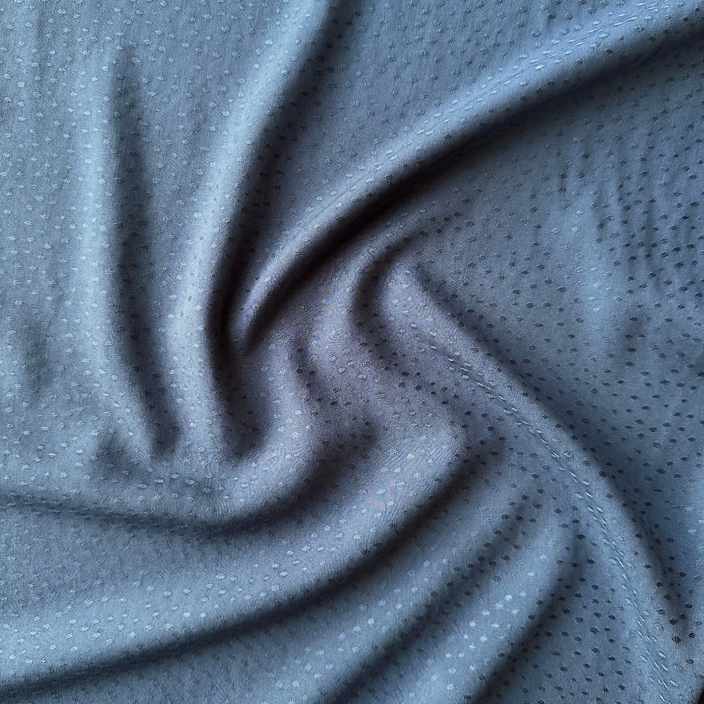 Dobby Ecovero Viscose Fabric in Denim Blue