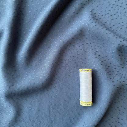 Dobby Ecovero Viscose Fabric in Denim Blue