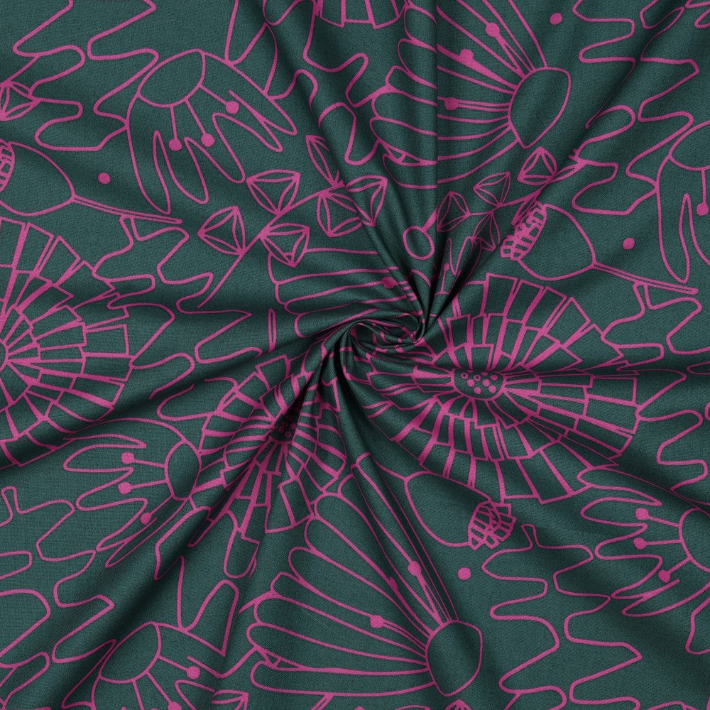 Eden Fine Cotton Poplin Fabric in Dark Green - Nerida Hansen