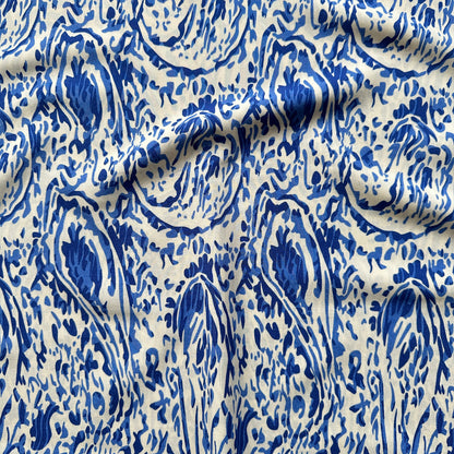 Elena Viscose Lawn Fabric in Blue