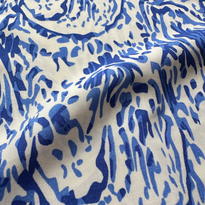 Elena Viscose Lawn Fabric in Blue