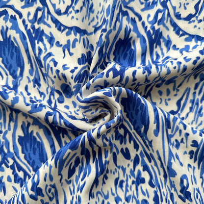 Elena Viscose Lawn Fabric in Blue