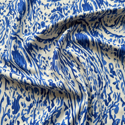 Elena Viscose Lawn Fabric in Blue