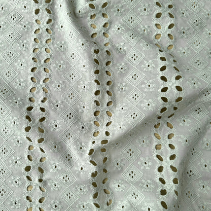 Embroidery anglaise dressmaking fabric