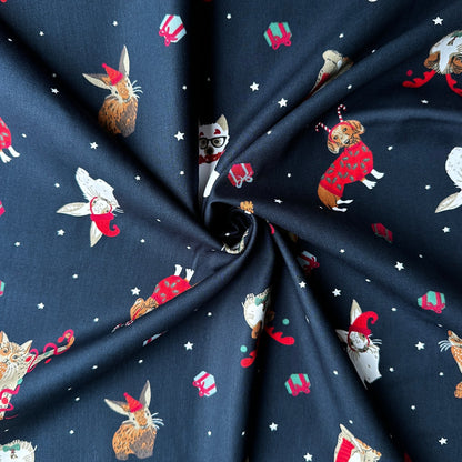 Festive Pets Cotton Poplin Fabric