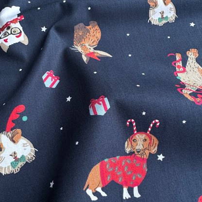 Festive Pets Cotton Poplin Fabric